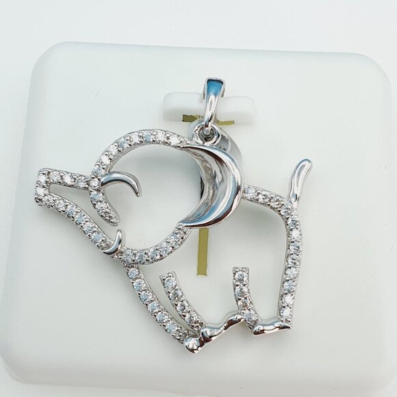 "925 Sterling Silver Cubic Zirconia Pendant, UU1P6A6057 - Picture 5 of 9